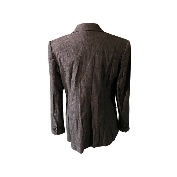 Ann Taylor Brown Single-Breasted Wool Blend Front Flap Pockets Blazer, Sz 10 - Picture 7 of 11